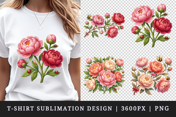 Flowers t-shirt printable sublimation design png