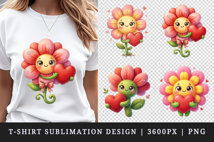 Flowers t-shirt printable sublimation design png