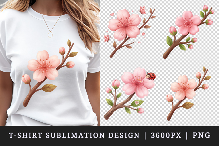 Flowers t-shirt printable sublimation design png