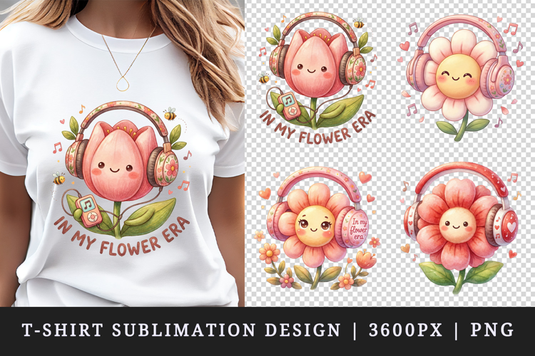 Flowers t-shirt printable sublimation design png