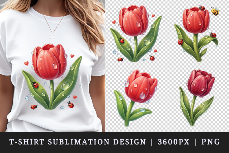Flowers t-shirt printable sublimation design png