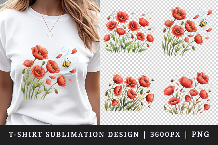 Flowers t-shirt printable sublimation design png