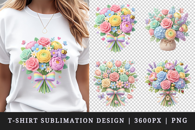 Flowers t-shirt printable sublimation design png
