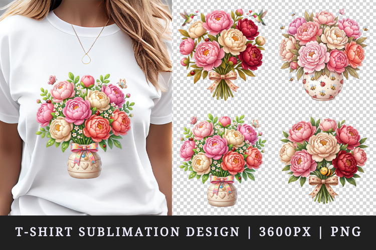 Flowers t-shirt printable sublimation design png