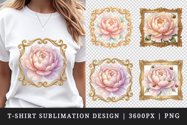 Flowers t-shirt printable sublimation design png