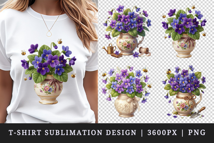 Flowers t-shirt printable sublimation design png