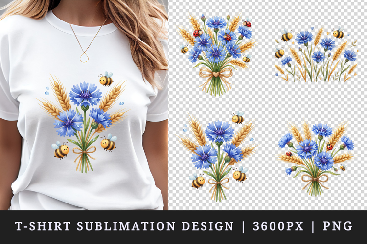 Flowers t-shirt printable sublimation design png
