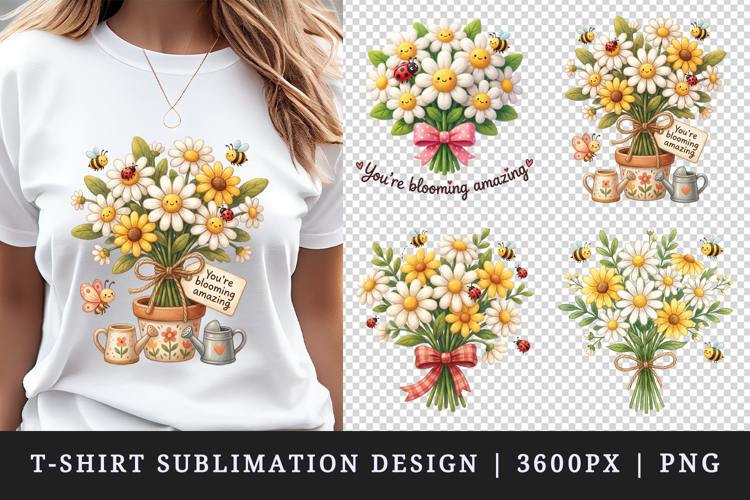 Flowers t-shirt printable sublimation design png