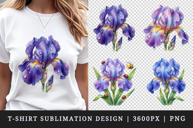 Flowers t-shirt printable sublimation design png