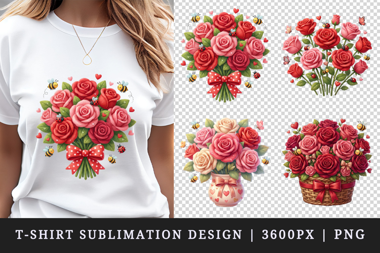 Flowers t-shirt printable sublimation design png