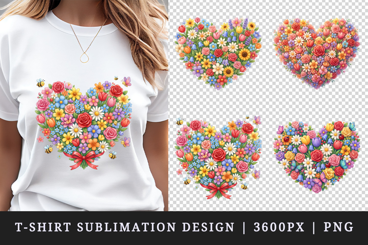 Flowers t-shirt printable sublimation design png