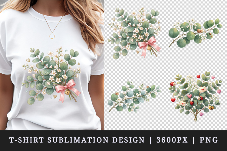 Flowers t-shirt printable sublimation design png
