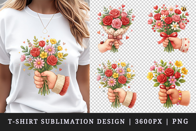 Flowers t-shirt printable sublimation design png
