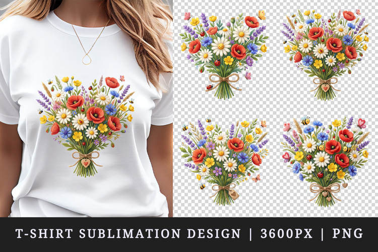 Flowers t-shirt printable sublimation design png