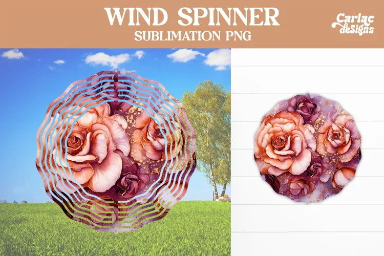 Wind Spinner Sublimation, Flowers Wind Spinner