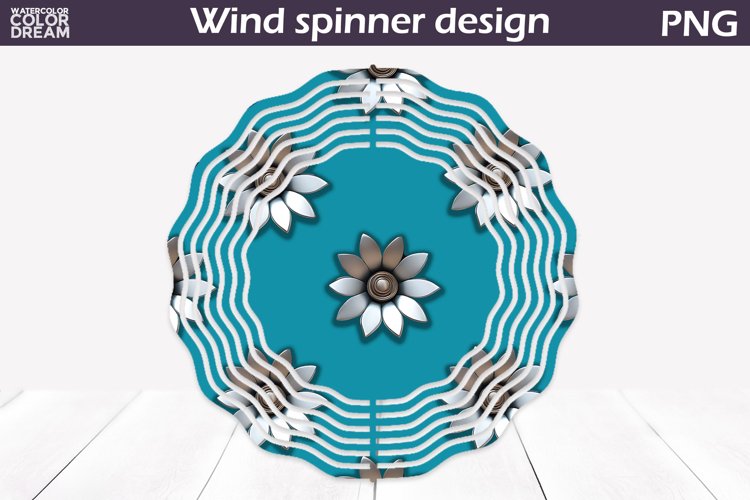Flowers Wind Spinner | 3d Flowers Wind Spinner example image 1