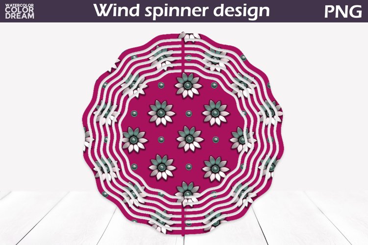 Flowers Wind Spinner | 3d Flowers Wind Spinner example image 1