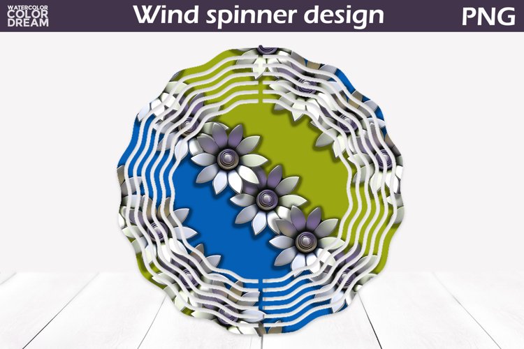 Flowers Wind Spinner | 3d Flowers Wind Spinner example image 1