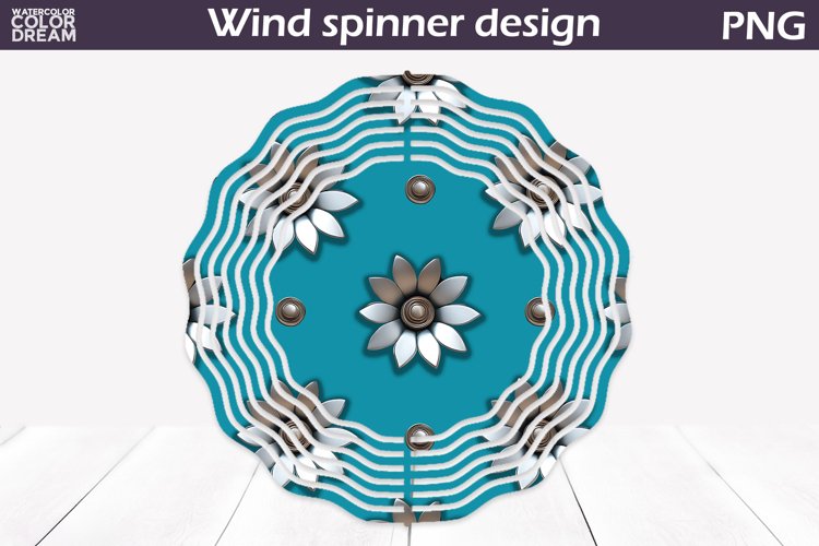 Flowers Wind Spinner | 3d Flowers Wind Spinner example image 1