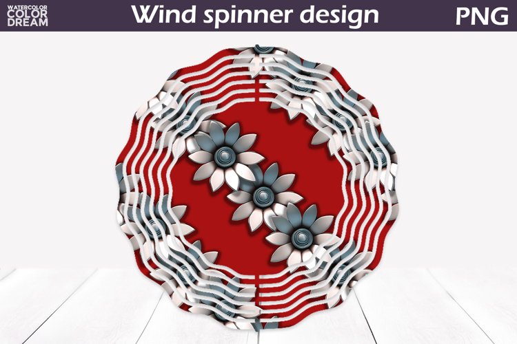 Flowers Wind Spinner | 3d Flowers Wind Spinner example image 1