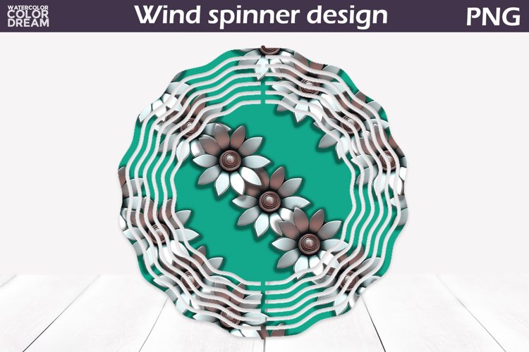 Flowers Wind Spinner | 3d Flowers Wind Spinner example image 1
