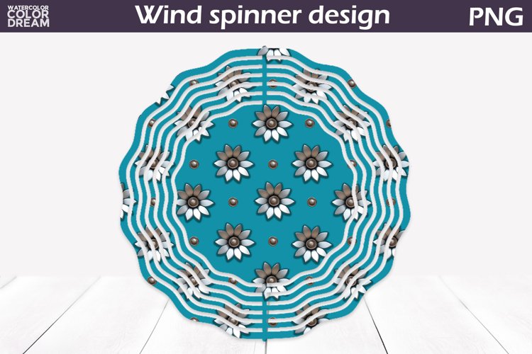 Flowers Wind Spinner | 3d Flowers Wind Spinner example image 1