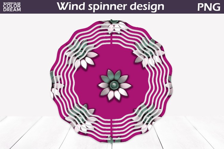 Flowers Wind Spinner | 3d Flowers Wind Spinner example image 1