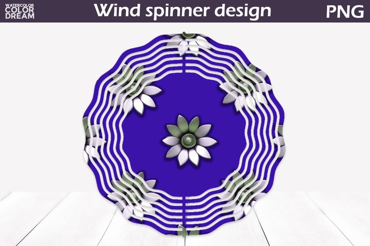 Flowers Wind Spinner | 3d Flowers Wind Spinner example image 1