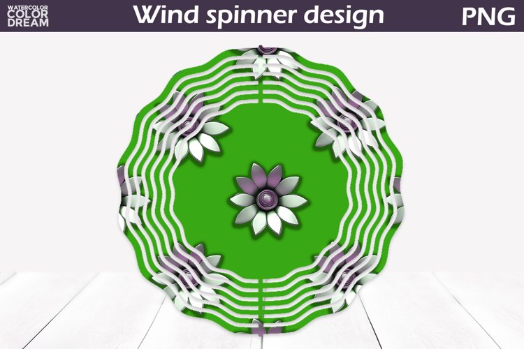 Flowers Wind Spinner | 3d Flowers Wind Spinner example image 1