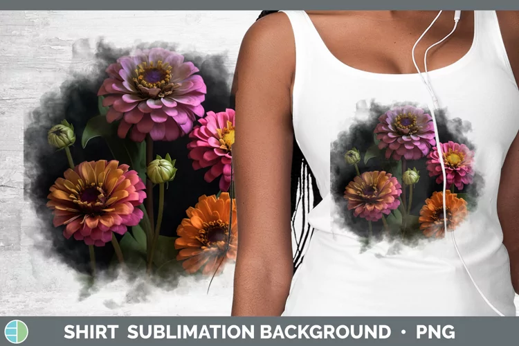 Flowers Zinnia Shirt Sublimation Sublimation Background Desi