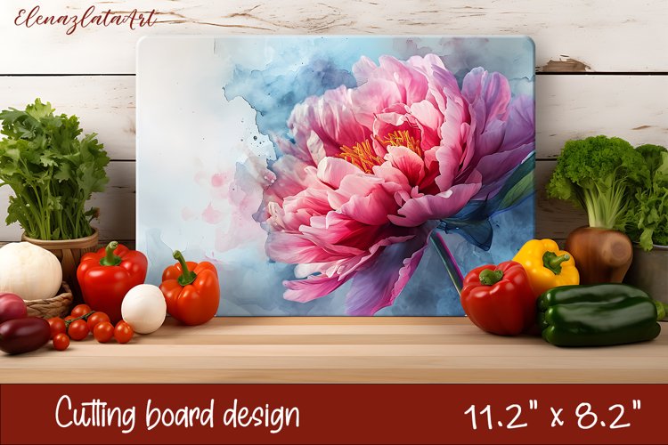 Flowers irises Cutting Board Sublimation. Cutting Board