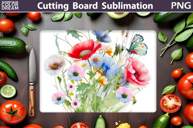 Flowers Cutting Board | Kitchen Cutting Board