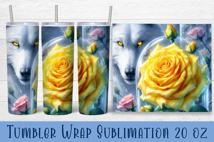 Floral Tumbler. Watercolor Flower Tumbler Wrap