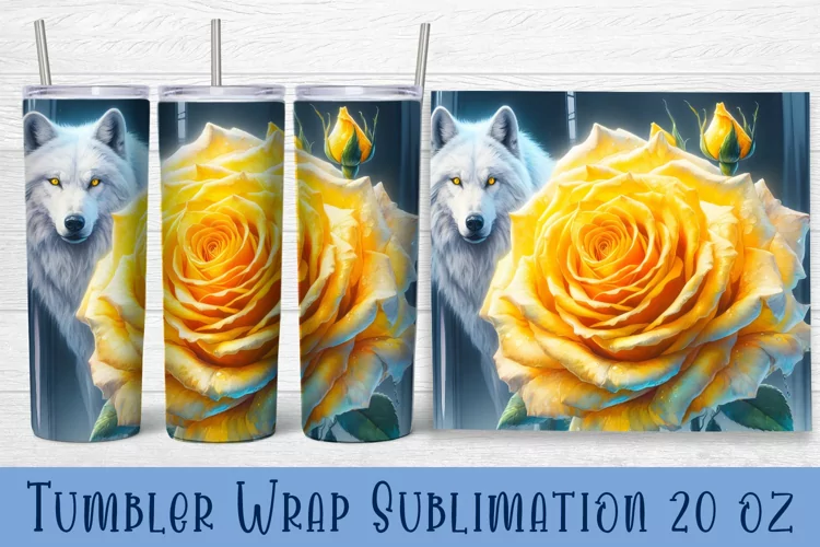 Floral Tumbler. Watercolor Flower Tumbler Wrap