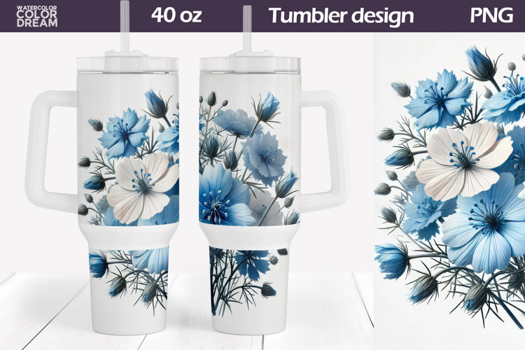 Blue Flowers Clipart Image 13