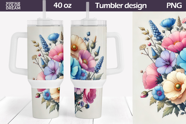 Blue Flowers Clipart Image 4