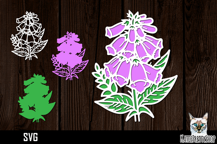 3d layered papercut flower svg, multilayered flower svg