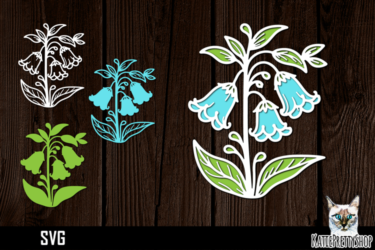3d layered papercut flower svg, multilayered flower svg