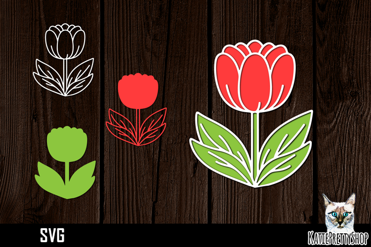 3d layered papercut flower svg, multilayered flower svg