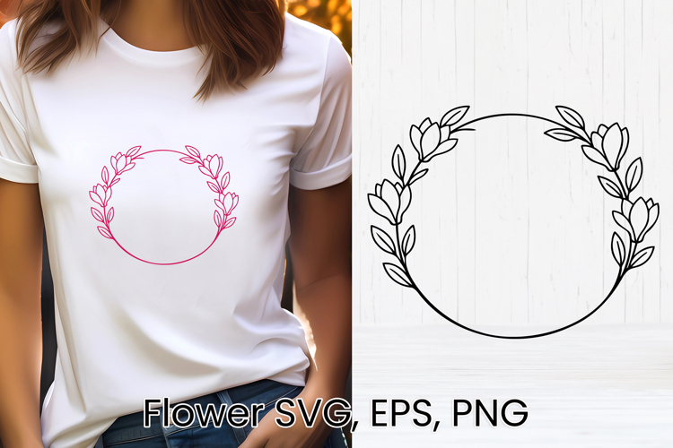 Floral Wreath Clipart Image 13