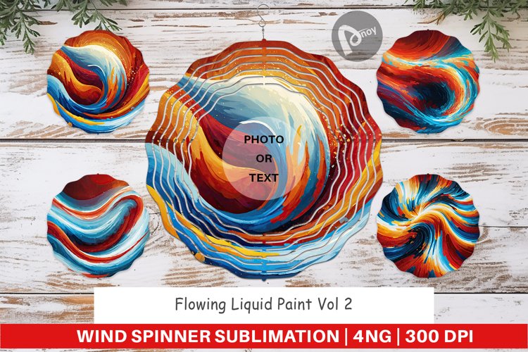 Wind Spinner Flowing Liquid Paint