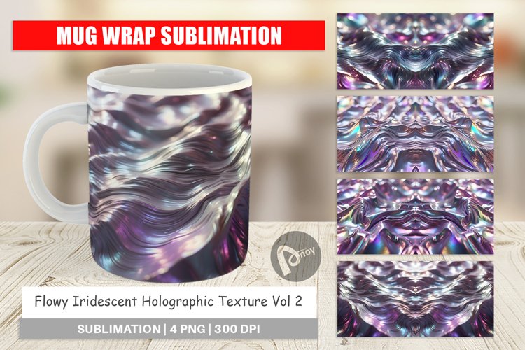 Mug Wrap Flowy Holographic