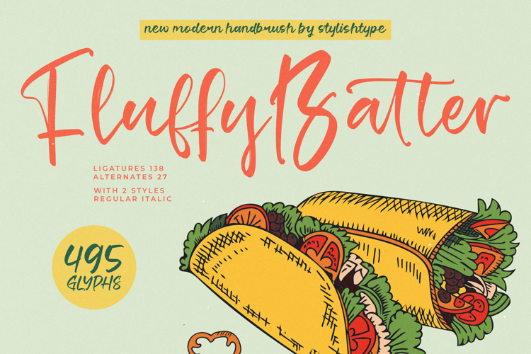 Fluffy Batter - Modern Handbrush Font
