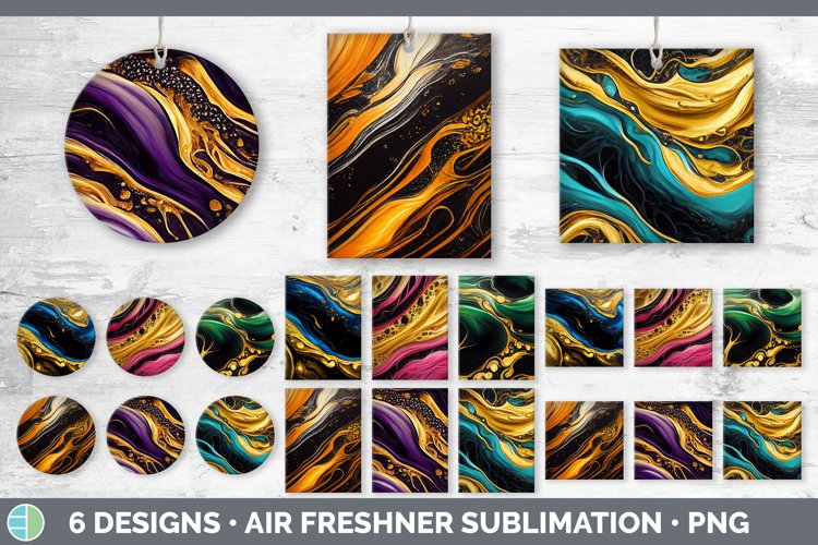 Marble Agate Air Freshener | Sublimation Designs Bundle