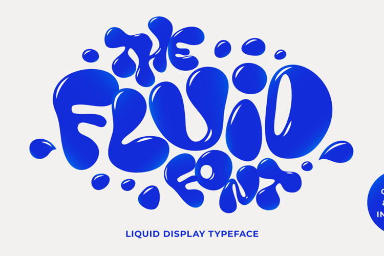 Bubble Liquid Font