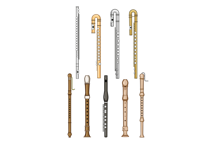 flute set cartoon