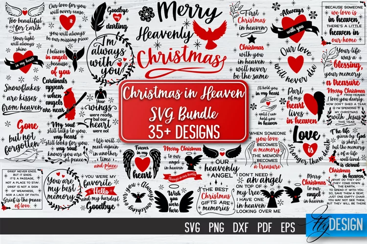 Christmas in Heaven SVG Bundle | Christmas Memorial SVG