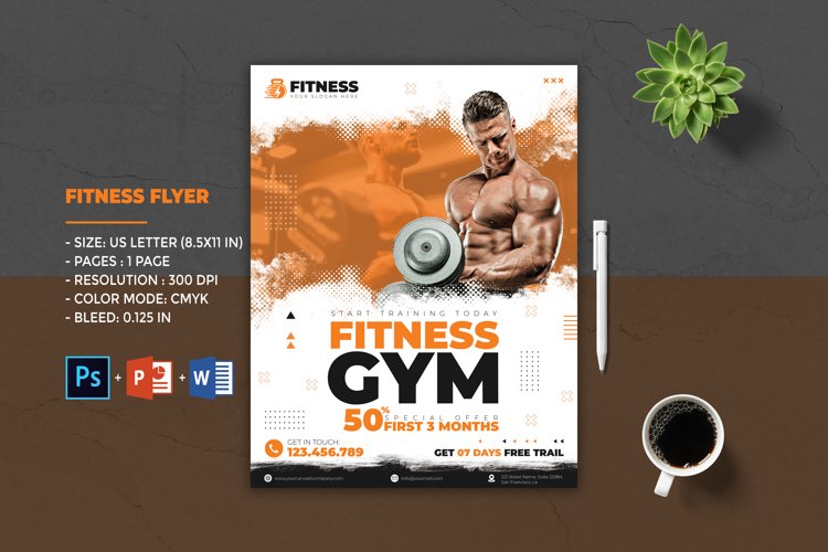 Fitness Flyer Template | Gym Flyer Template