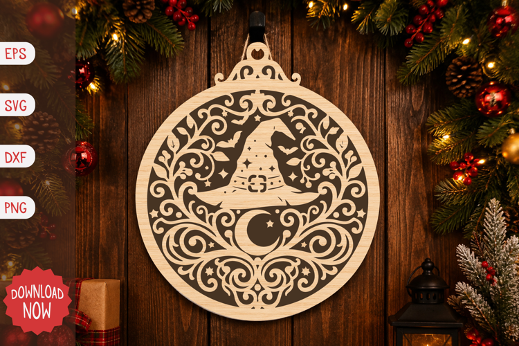 Flying Bats Ornament SVG