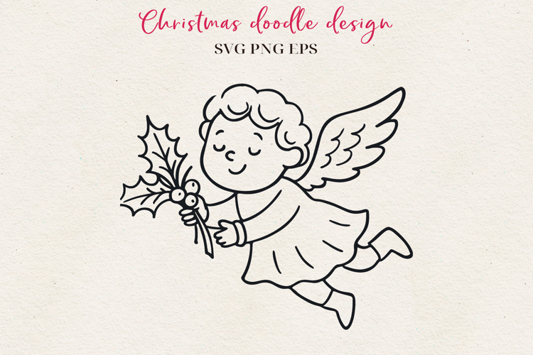 Hand-Drawn Christmas Character | Festive Ink Art SVG PNG EPS